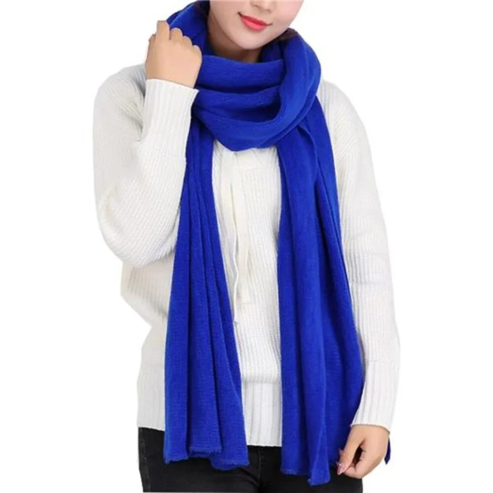 Women's Warm Scarves Long Shawl Winter Warm Large Scarf Pure Color